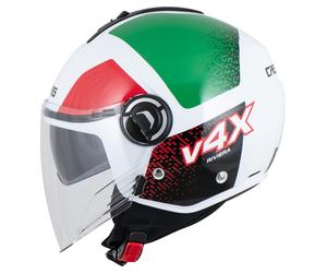 Caberg Riviera V4 X Alpha Italia Bianco/Nero/Verde/Rosso L bianca