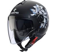 Casco Caberg Riviera V4 X ECE22.06 Mia B9 Nero opaco/Bianco/Grigio/Azzurro taglia S (55-56cm)