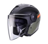 Caberg Soho Zephir, casco jet L male Opaco Nero/Verde Scuro/Arancione