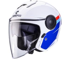 Caberg Soho Zephir Casco Jet, bianco-rosso-blu, taglia M per maschi