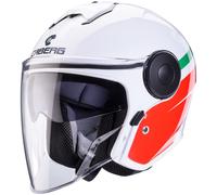 Caberg Soho Zephir Casco Jet, bianco/rosso/verde, Taglia L (59/60)