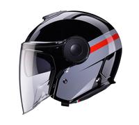 CABERG SOHO ZEPHYR BLACK / GREY / RED XS CASCO APERTO