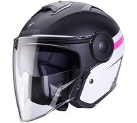 Caberg Soho Zephir, casco jet S male Opaco Nero/Bianco/Fucsia