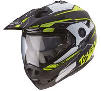 Caberg Tourmax Marathon, casco flip-up XS male Opaco Nero/Bianco/Giallo Fluo
