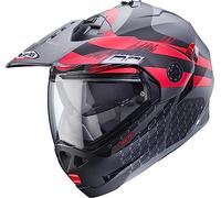 CABERG TOURMAX X SARABE MATT GUN METAL/BLACK/RED L CASCO APRIBILE