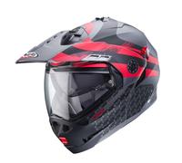 Caberg Tourmax X Sarabe Moto Motocicletta Matt Gun Metal/Nero/Rosso Flip Up Mo
