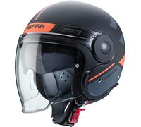 Caberg Uptown Loft Casco Jet, nero opaco/arancione, Taglia XS (53/54)