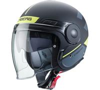Caberg Uptown Loft Casco Jet, nero opaco/verde, Taglia XS (53/54)