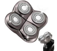 Cabezal de repuesto PRO 4 4 cuchillas acero inoxidable compatible con afeitadora calva cara cuerpo, uso seco y húmedo, fácil limpieza, compatible con las navajas Sk*ll Pitbull, Butterfly Kiss Pro y