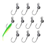 Cabezales De - Anzuelo De Con Forma De Bola,10 Piezas De Anzuelos Plomados Resistentes Pescado Como Perca, Bream, Tilapia Y Crappie | Cabeza De Jig Resistente Al Frio Y A La Presi