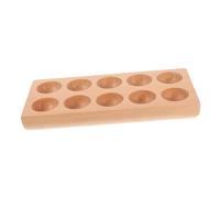 Cabilock 1 Pc vassoio per uova in legno portauova stabile teglie portauova semplice base per la conservazione delle uova portauova in legno portauova da cucina in legno porta uova Ebano