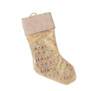 Cabilock 1 Pezzo Calza Natale Decorativa Oro Sacchetto per Feste Natalizie per Decorazioni e Dolci Design per Natale