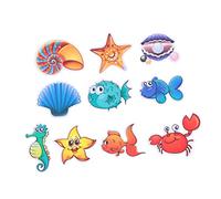 Cabilock 1 Set Adesivi Antiscivolo per Bagno Animali Marini per Tinozza E Doccia Decorativi E Sicuri 10 Pezzi