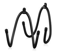 Cabilock 1 Set Cappelli Da Parete Nero Ganci Flessibili E Regolabili Per Cappelli Cowboy Fedora Supporto Per Auto E Casa 2 Pezzi