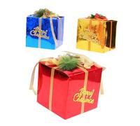 Cabilock 1 Set Confezione di Natale Decorazioni Natale Casa Natale Decorazioni Casa Deposito Natalizio Scatole di Biscotti Ornamento del Layout di Natale Arredamento per La Casa 3 Pz