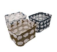 Cabilock 1 Set Contenitori Pieghevoli Con Design Cartoon Portaoggetti Decorativo Per Cosmetici Libri E Giocattoli Organizer Manici E Bagno 3 Pezzi
