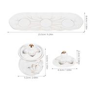 Cabilock 1 Set di tazze per il culto: Tazza per offerte in ceramica a forma di loto, Ciotola per l'acqua buddista - Calice per il culto in porcellana per il tempio domestico e pratiche rituali