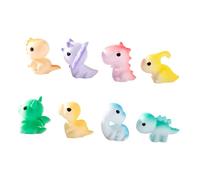 Cabilock 1 Set Ornamenti per Bambole di Dinosauro Giocattoli A Stelo Decorazioni di Dinosauri Robot Dorables Decorazione Auto Figurine di Mini Dinosauri Piccoli Dinosauri in Resina 8 Pezzi