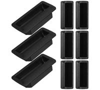 Cabilock 10 Maniglie a Incasso in Plastica Abs Nere 1,6mm per Porte Scorrevoli Armadio e Cassetti, Maniglie di Trazione Moderne per Mobili da Cucina Accessori di Sicurezza Industriale