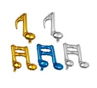 Cabilock 10 Palloncini Note Musicali in Alluminio Blu Oro Argento, Decorazioni per Matrimoni e Feste di Compleanno, Set 10 Pezzi per Atmosfere Creative ed Eleganti