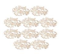 Cabilock 10 Pezzi Addobbo Natalizio in Legno Beige, Sospeso, per Vetrina e | Lavorazione Fine, Effetto Decorativo Duraturo, Può essere Infilato, Sostituzione per Allestimenti Stagionali