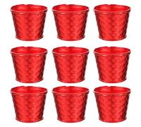 Cabilock 10 Pezzi Base Supporto per Albero di Natale, Vaso Natalizio Rosso | Montaggio Rapido e Riutilizzabile, Fissaggio Stabile per Albero di Natale e Piante, Uso Festivo