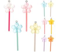 Cabilock 10 Pezzi Ciondolo Fiore Luminoso in Resina per Creazioni Fai da Te | Forma Graziosa e Stile Semplice, Pratico da Prendere, Comodo e Salvaspazio per Ornamenti Artigianali Colore Casuale