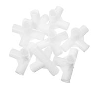 Cabilock 10 Pezzi Connettori a 4 Vie in Plastica Bianca per Tubi da 19mm, Set, Ricambi per Scarpiera e Accessori Armadio, Giunti di Collegamento per Appendiabiti e Organizer Guardaroba