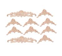 Cabilock 10 Pezzi Decorazioni Angolari Massello Intagliate Mano Applique Non Verniciate per Mobili Porte Armadio e Specchi Classico per da Te