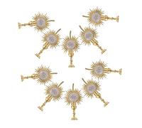 Cabilock 10 Pezzi Decorazioni Cake Topper Comunione Glitterate per Torte Battesimo e Shower Eleganti Addobbi Religiosi Resistenti e Facili da Inserire per Feste