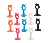 Cabilock 10 pezzi Fermaporte in Silicone Trasparente per Porte Protezione Parete e Fermaporta Ventosa Antigraffio e Sicuro per Animali Adatto Maniglie di Varie Misure