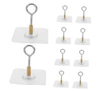 Cabilock 10 Pezzi Ganci Adesivi Acciaio per Soffitto Autoadesivi Resistenti e Riutilizzabili per Appendere Piante Lanterna Carillon Cucina Bagno e Giardino