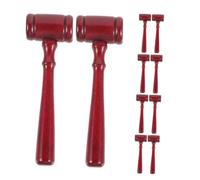 Cabilock 10 pezzi Martelletti da Giudice in Legno Design Classico con Impugnatura Ergonomica Martelletto per Giochi di Ruolo Costumi e Martello da Tribunale con Suono e Resistente