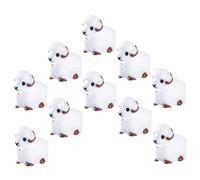 Cabilock 10 pezzi Mini Pecore Micro Statua Paesaggio con Muschio Figurine Animali Piccole per Terrari Decorazioni DIY Micro Paesaggi e Torte