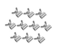Cabilock 10 Pezzi Morsetto Cavo Inox Fermacavo Farfalla per Fune d Singola Doppia Bloccaggio Sicuro con Rotondo per Applicazioni Edilizia e Outdoor