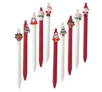 Cabilock 10 Pezzi Penna Natalizia a Tema Natale Babbo Natale, Alberi e | Plastica, Scrittura Fluida e Flusso Affidabile, Adatta per Ufficio, Feste e Piccoli Regali Stile Casuale