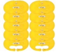 Cabilock 10 Pezzi Strumento per Svezzamento Vitelli, Anello Nasale Plastico | Vitelli, Lavorazione Accurata e Pratica, Facile da Usare, Non Danneggia Naso, Colore Giallo