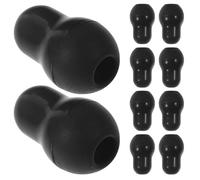 Cabilock 10 Pezzi Tappi Resistente Auricolari Silicone e Stetoscopio in Nero 6mm la Ricambio Confortevole per Ospedale e Clinica, Compatibili Maggior Parte dei Modelli