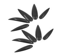 Cabilock 10 Pezzi Unghie Finte Gothic Nere in Plastica per Manicure Raffinata e Decorazione Unghie, Adatte per Design Vari e Impiego in Night Club, Set Press On Nails Femminili