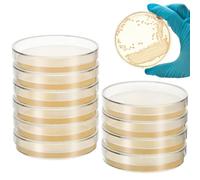 Cabilock 10 piastre di agar nutritive pre-colate agar cultura agar bianche agar piastre di agar SMTEM esperimento scientifico agar nutriente ciotole Petri con set trasparente