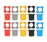 Cabilock 10 set Anelli Antiscivolo per Microfono con Protezione Quattro Angoli Copertura in Gomma Antiurto e Anticaduta per Ktv Palchi e Conferenze