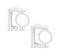 Cabilock 10 Stk Girevole Staffa Supporto Da Parete Gancio Di Fissaggio Per Bastoni Da Doccia Per Casa Gancio Della Finestra Senza Stampaggio Bianco Rotazione Abs Da Doccia