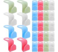 Cabilock 100 ganci appendiabiti salvaspazio - gancio di collegamento per grucce - clip di estensione resistenti - organizer per armadi a cascata e contenitori