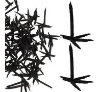 Cabilock 100 Pezzi Articoli di Halloween Artigli di Corvo Nero in Plastica, Decorazione Realistica per Progetti Educativi e Ornamenti di Halloween Facili da Installare