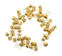 Cabilock 100 Pezzi Fermagli per Trecce Dorate in Ferro Leggero Anelli per Chioma Passion Twist Design a Corona Traforata Accessori per Dreadlock per Donne e Ragazze per Feste e