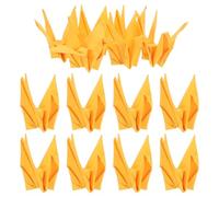 Cabilock 100 Pezzi Gru Origami Prefabbricate Gialle 10x10 Cm, Decorazioni Origami per Compleanni e Matrimoni, Ornamenti Artigianali di Carta Piegata a Mano per Centrotavola e