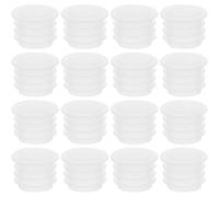 Cabilock 100 Pezzi Tappi Plastica Trasparente per Bottiglie Tappi Sostitutivi Rotondi per Bottiglie Vino Pepe e Tubi Metallici