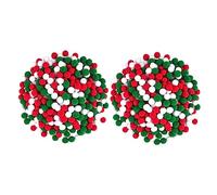 Cabilock 1000 Pezzi di Decorazioni Natalizie Palline E Pompon Set di Ornamenti Bianchi in Peluche per Feste Decorazioni per Lalbero di Natale