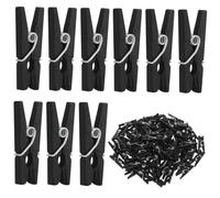 Cabilock 100pezzi Mini Mollette Clip Versatili per Foto e Decorazioni Colore Nero per Progetti Creativi e Esposizioni Domestiche