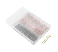 Cabilock 1050 Pezzi Terminali ottone Connettori per assortiti connettori elettrici a forcella per auto morsettiera a crimpare plastica D'oro